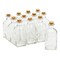 12 Pack Clear 4 Oz Glass Bottles with Cork Lids, Tiny Vintage Style Potion Vases for Party Favors, DIY Crafts (120 ml)